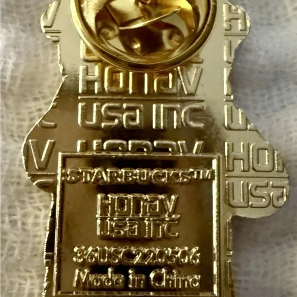 NEW Starbucks Team USA Bear Pin 2026 Olympics Employee Exclusive Rare Barista - Picture 4 of 5